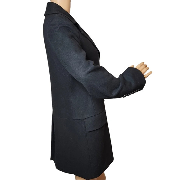 Banana Republic wool black long pea coat - Picture 8 of 17